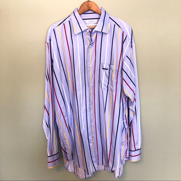 Alex Cannon Striped Multi Color Button Down Shirt - Picture 2 of 8